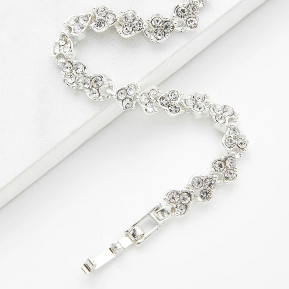 CAROLINE Rhinestone Tennis Bracelet - Picture 3 of 4